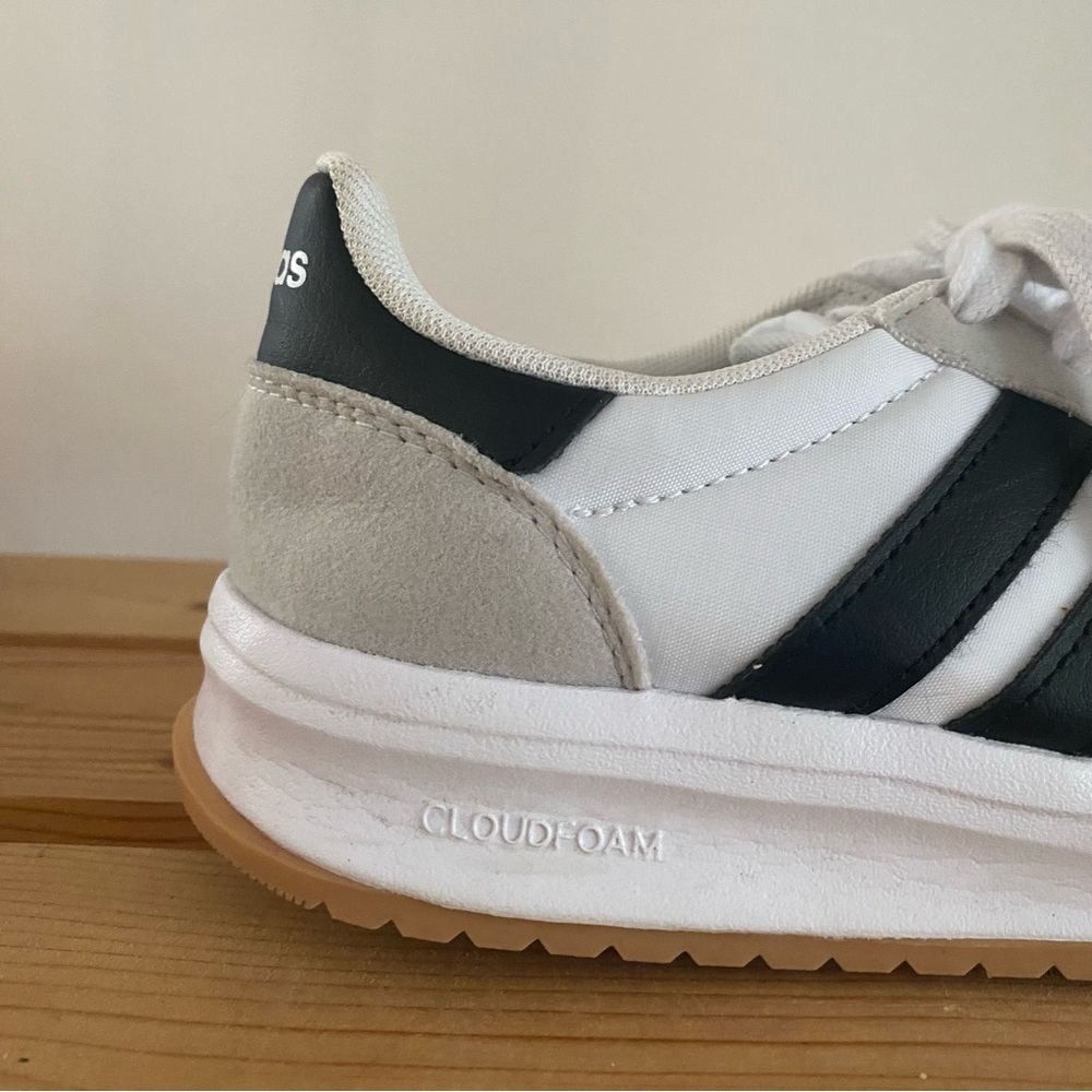 Adidas Kids Run 70s 2.0 White Black Sneakers Shoes 3.5 - Picture 8 of 14